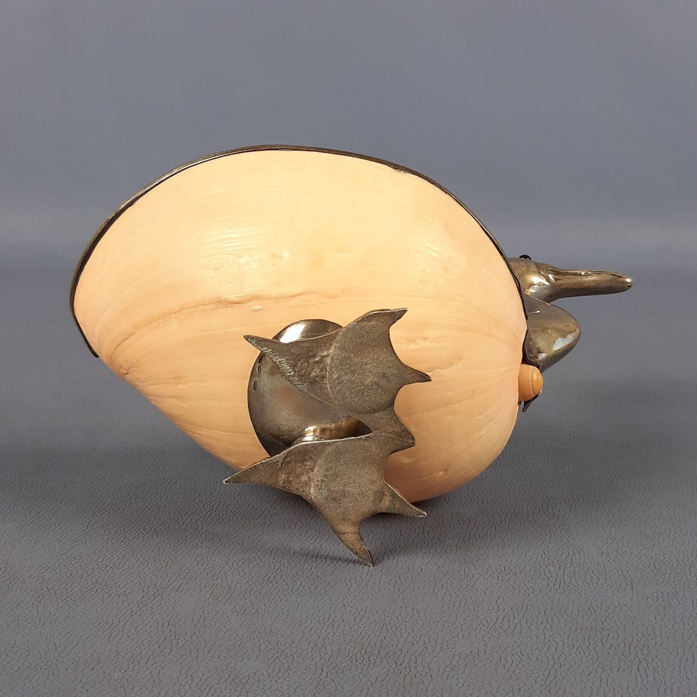 Duck Binazzi Sculpture 925 Silver Solid Shell Rare 333g Vintage 1970
