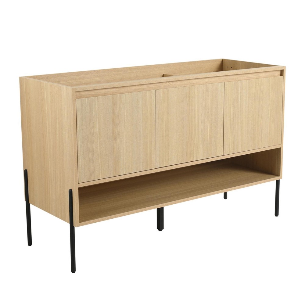 Modern 48" Bathroom Vanity with Thick Plank Construction, Ample Storage &