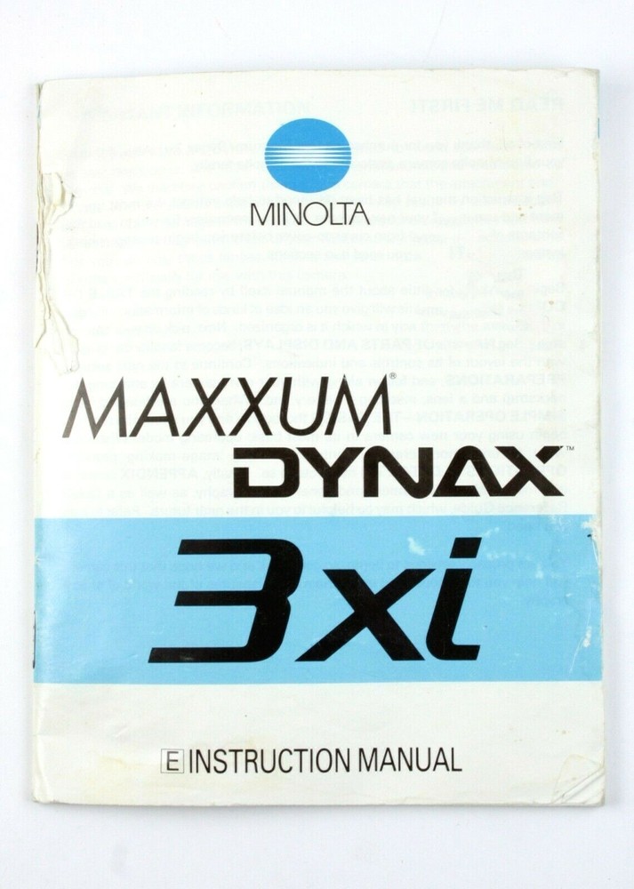 Minolta Maxxum Dynax 3xi - Camera Original User Manual - Instruction Booklet