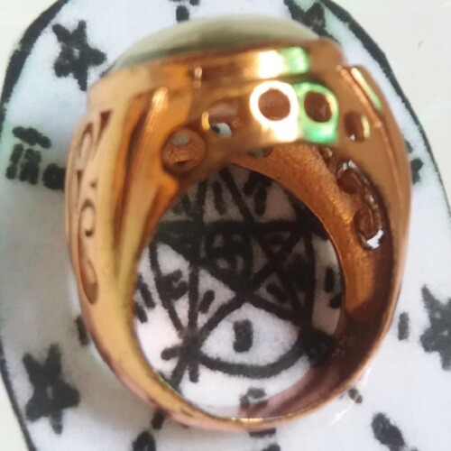 Stone turtle fortune amulet ring as seen on picture