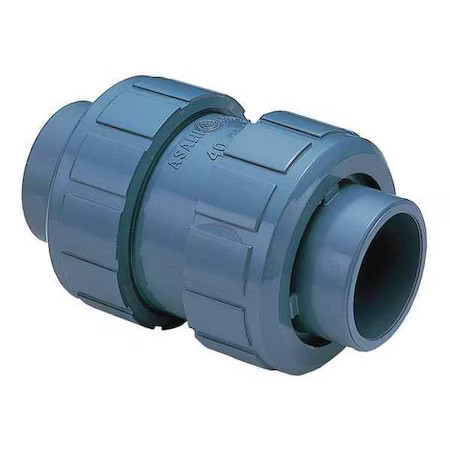 Asahi 1210015 1-1/2" Socket Pvc Ball Check Valve