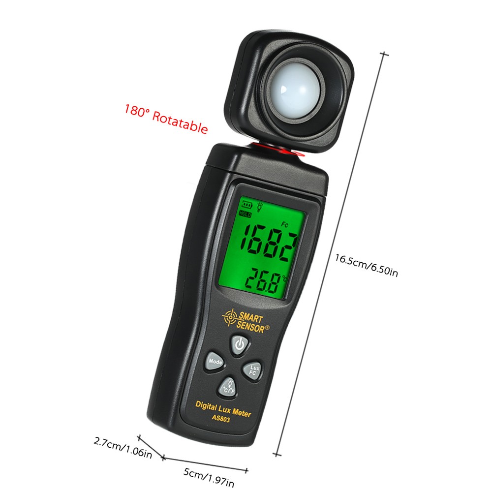 1-SMART SENSOR 0-200000 Digit Meter Illuminometer Luminometer /MIN