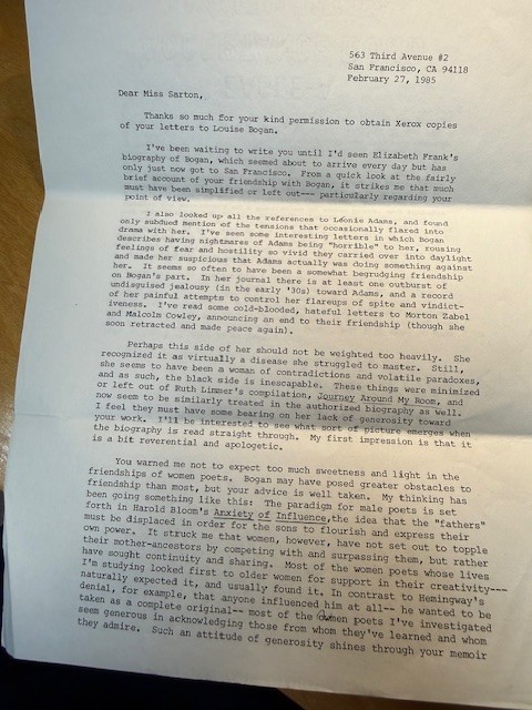 William Drake First Wave Signed Letters May Sarton Association Copy (ALS/TLS)