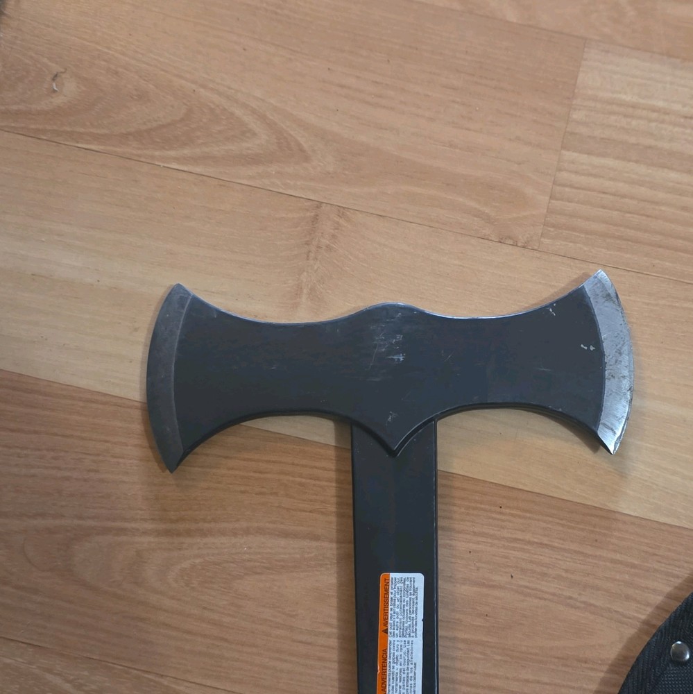 EstWing EBDBA 38 oz Black Eagle Double Bit Axe with Nylon Grip and Sheath