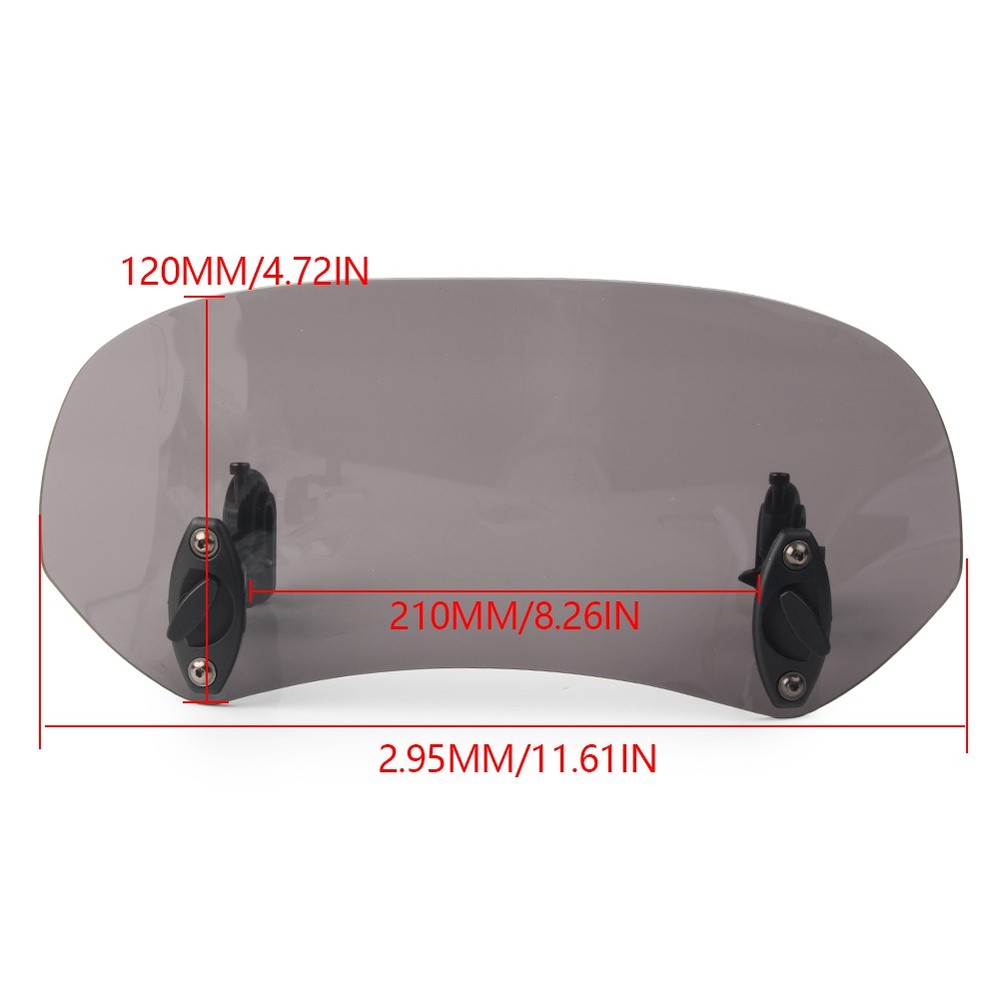 Universal Adjustable Windshield Clip On Extension Spoiler Wind Deflector Motor