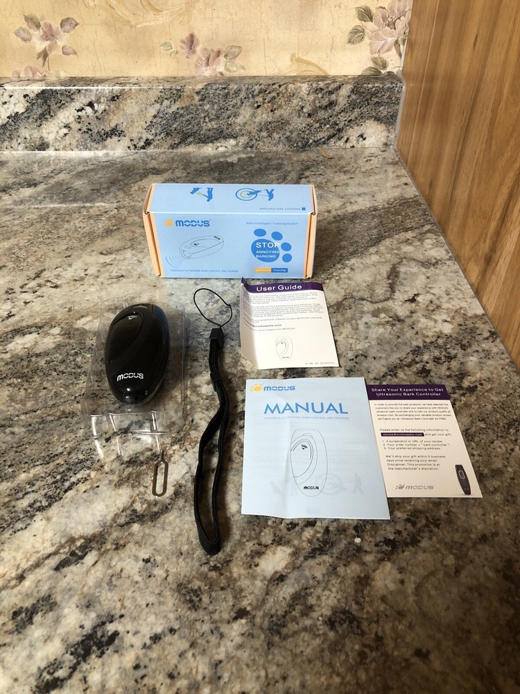 New Modus M-230 Handheld Ultrasonic Dog Bark Control & Training Black