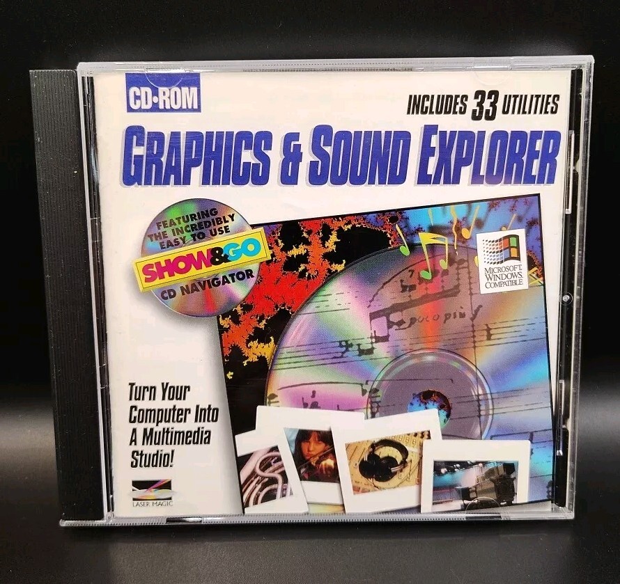 Graphics & Sound Explorer PC Software Rare HTF CD-ROM