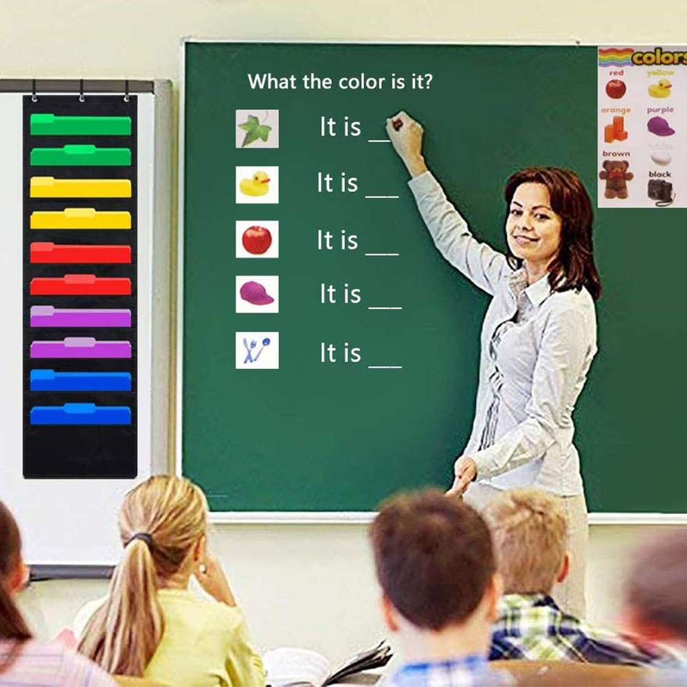 2 Pack Hanging File Holder Organizer Rack 10 Pocket File Folder Wall Mounted ...