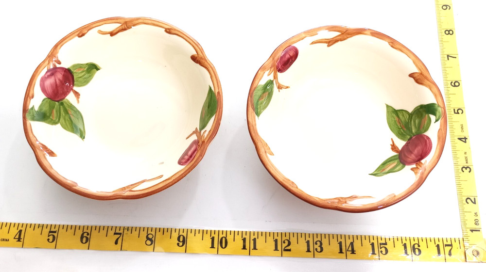 Medium replacement Franciscan plate set of two hand painted