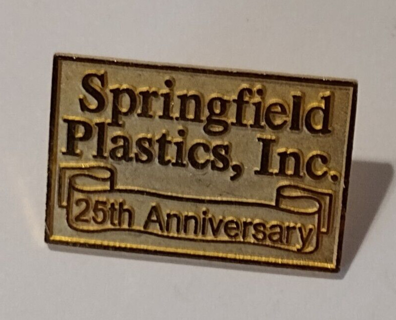 Springfield Plastics Inc. 25th Anniversary Gold Tone Lapel Pin