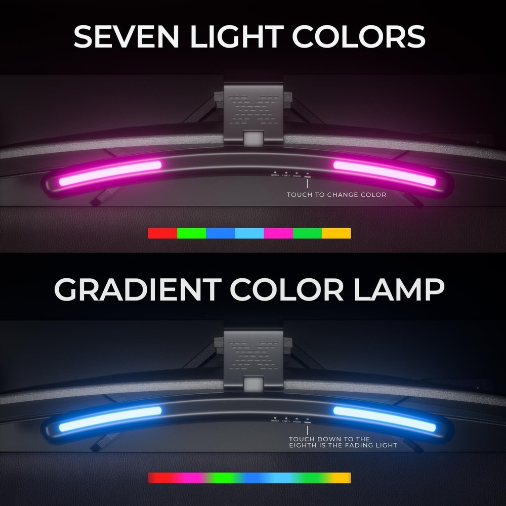 Monitor Light Bar Curved, RGB Backlight, Computer Screen Lamp for Eye Care, D...