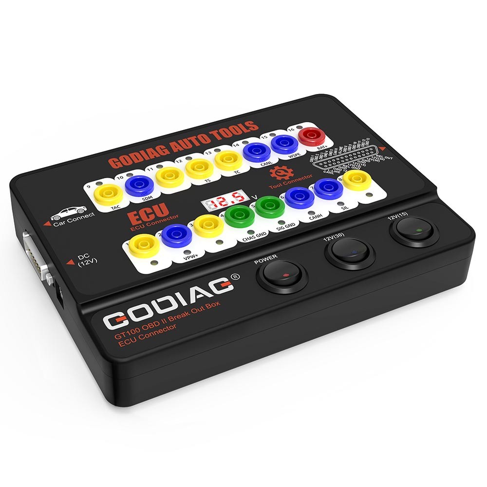 GODIAG GT100 Auto Tool OBD2 Break Out Box E-CU Connector OBD2 Protocol Detector