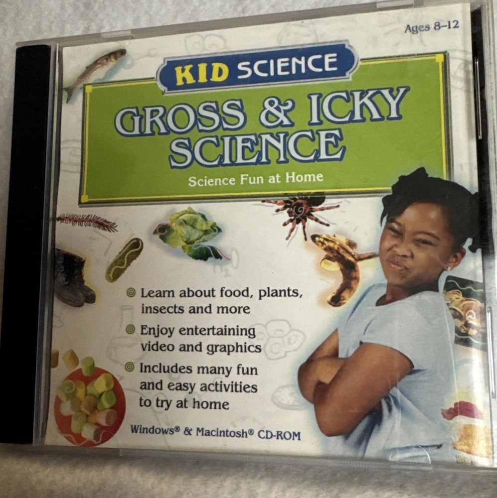 Kid Science Gross & Icky Science at Home Age 9+ PC Software Mint
