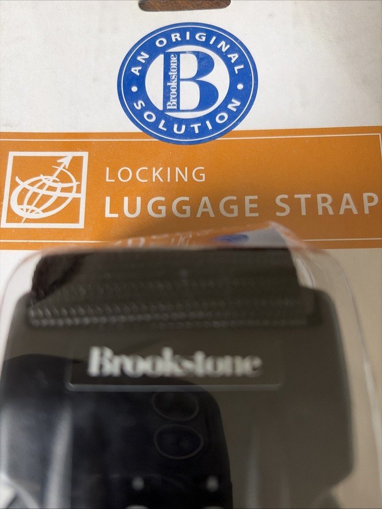BROOKSTONE ADJUSTABLE LUGGAGE BELT SECURITY LOCK VINTAGE Strap Nos