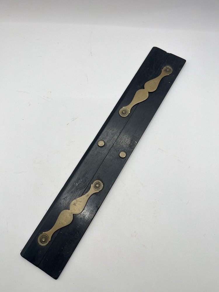 Vintage Ebony and brass 12" parallel rule navigation