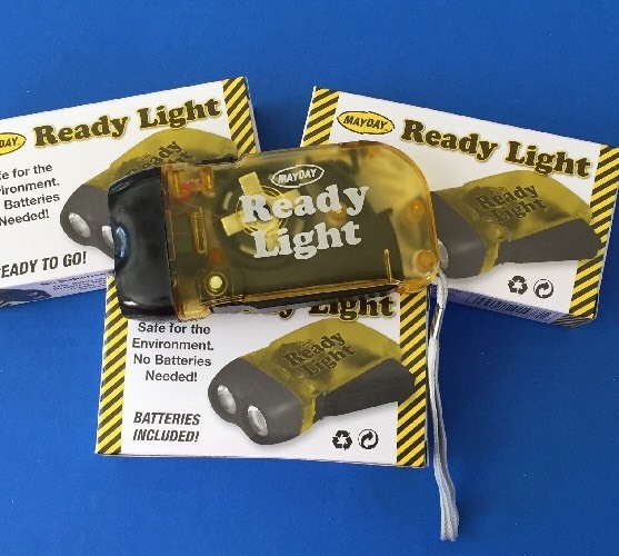 Squeeze Dynamo Flashlight with 3 Bright LED Lights Mayday No Batteries Needed