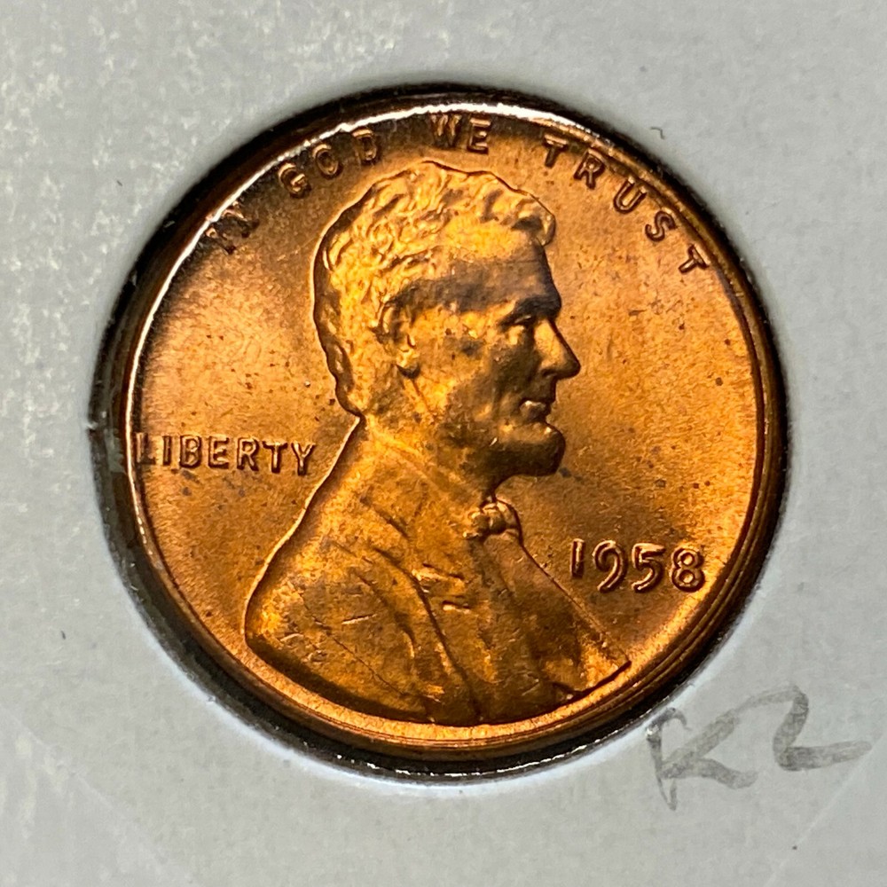 1958 Lincoln 1¢  Red BU K2