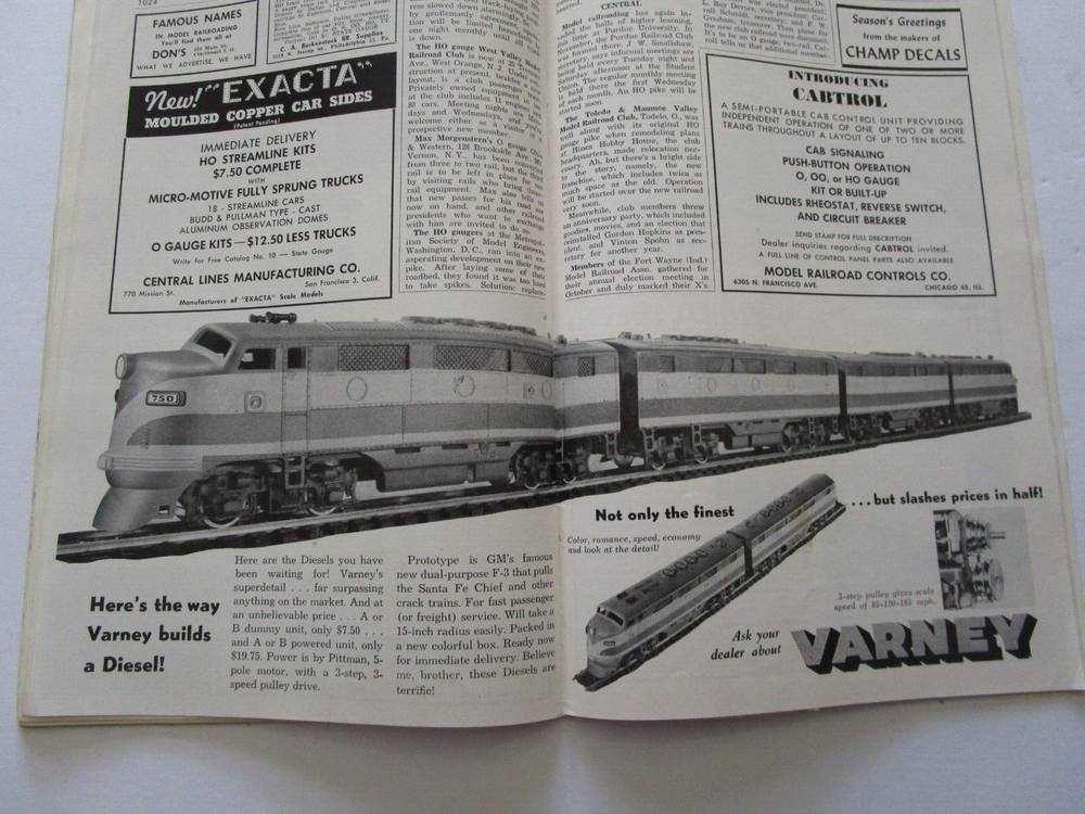Model Railroader December 1947 Locos Benchwork Interurbans Nice! L@@K