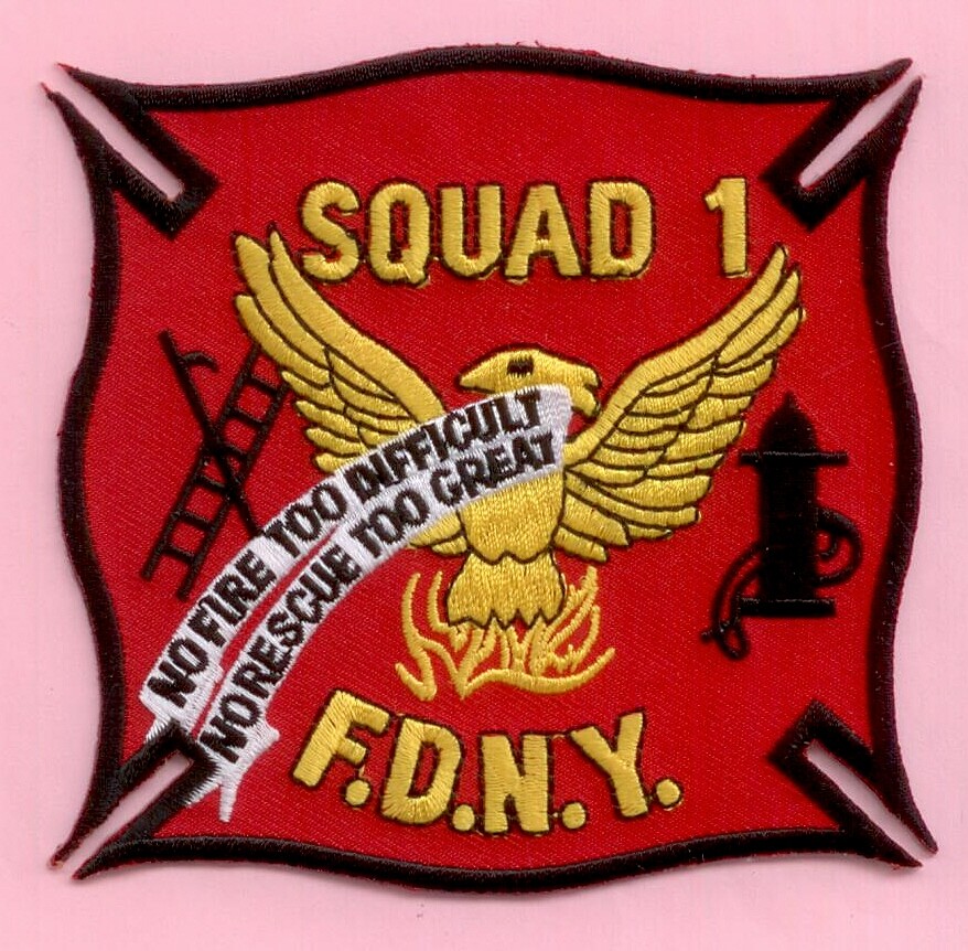 New York City Fire Dept Squad 1 Patch Old Style