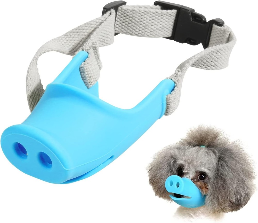Silicone Dog Muzzle Soft Muzzle Small Medium Dogs Poodle Corgi Dachshund，Pig