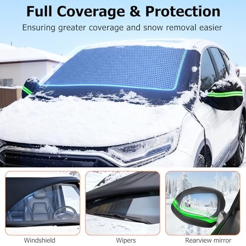 [2025 Upgraded Windshield Cover for Ice and Snow [Full Coverage Winter Medium