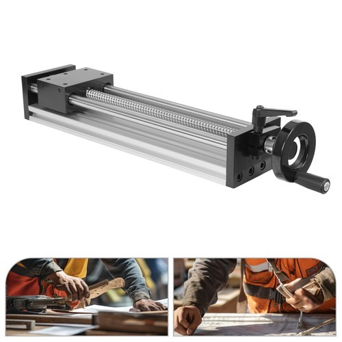 250mm Manual Sliding Table Linear Rail Guide with Dual Optical Axis Design