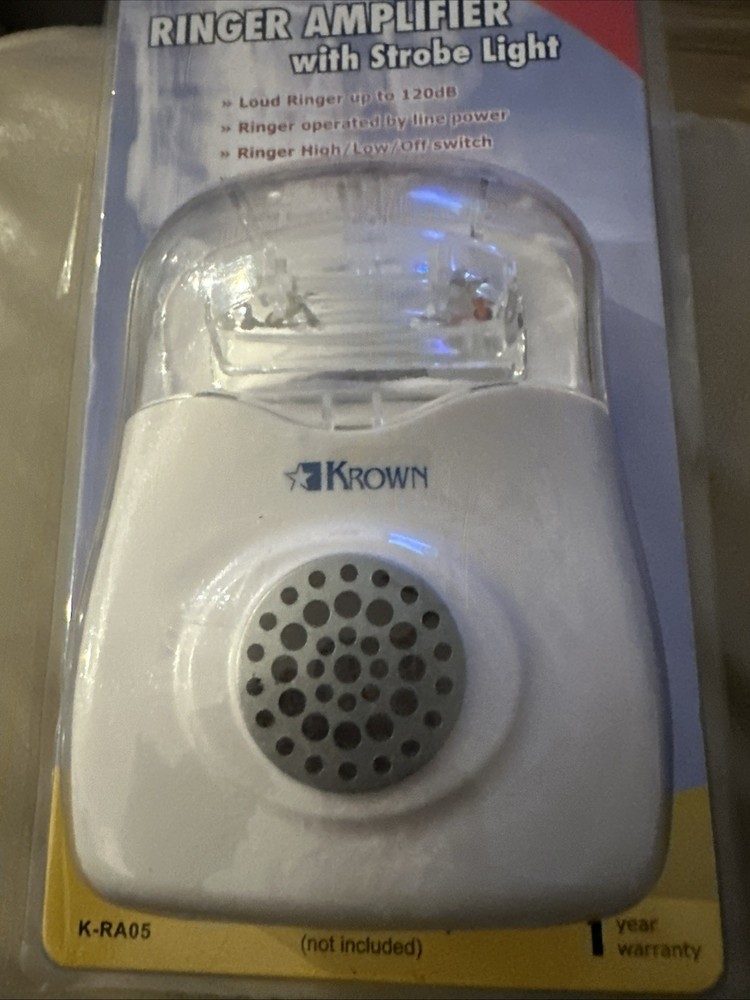 Krown Ringer Amplifier With Strobe Light ~ Model: K-RA05 ~ Brand New