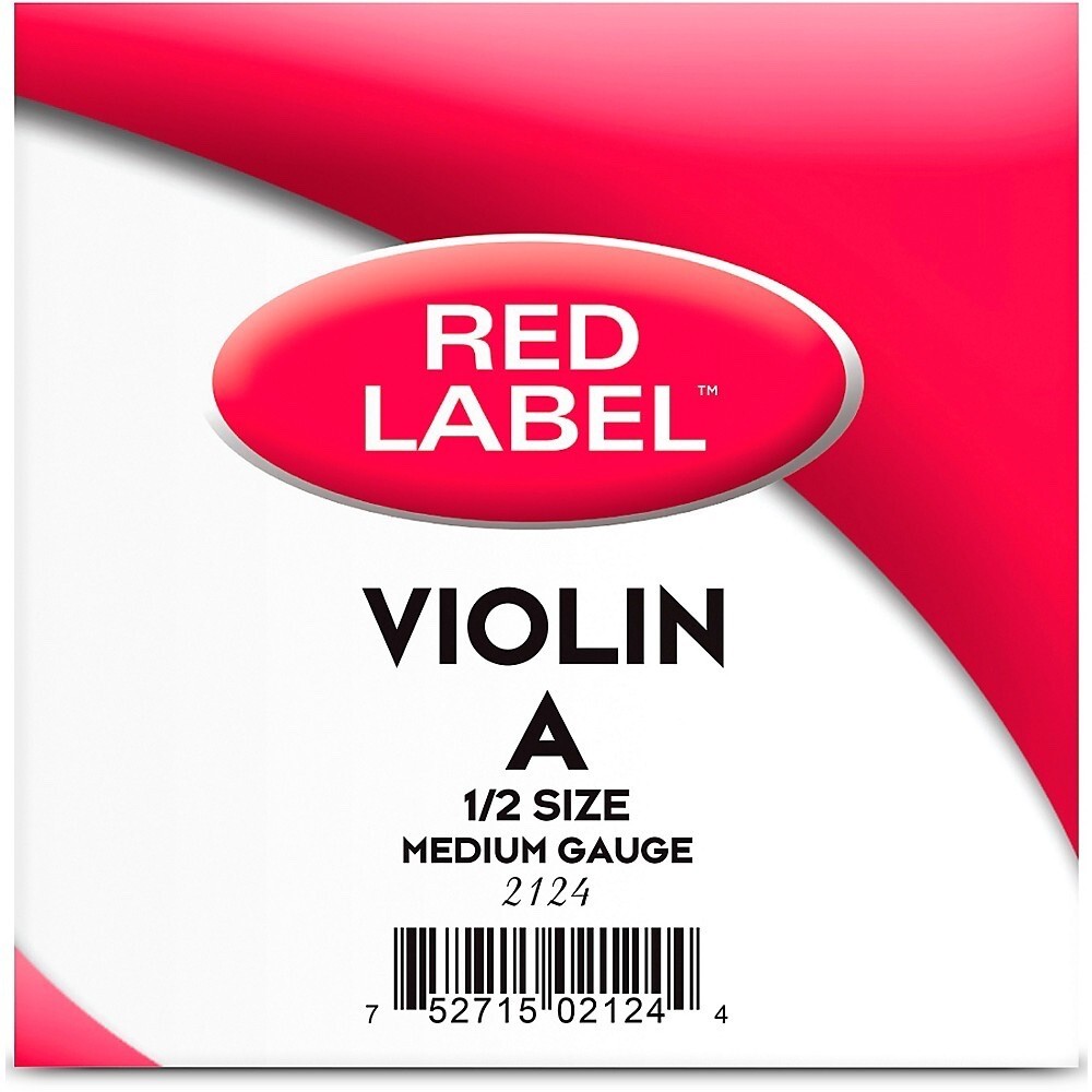 Super Sensitive Red Label Violin String 2124 Medium - 1/2 Size - A String