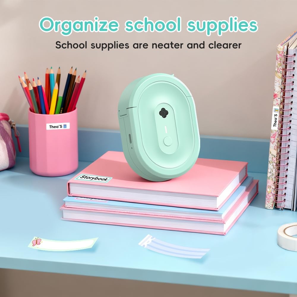 Label Maker Machine,N12 Portable Bluetooth Mini half inch, Green