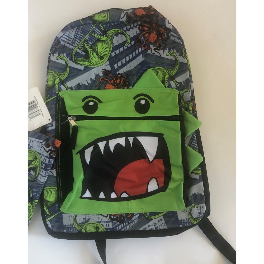 REBOOT Youth Kids Dinosaur Backpack with Pencil Case