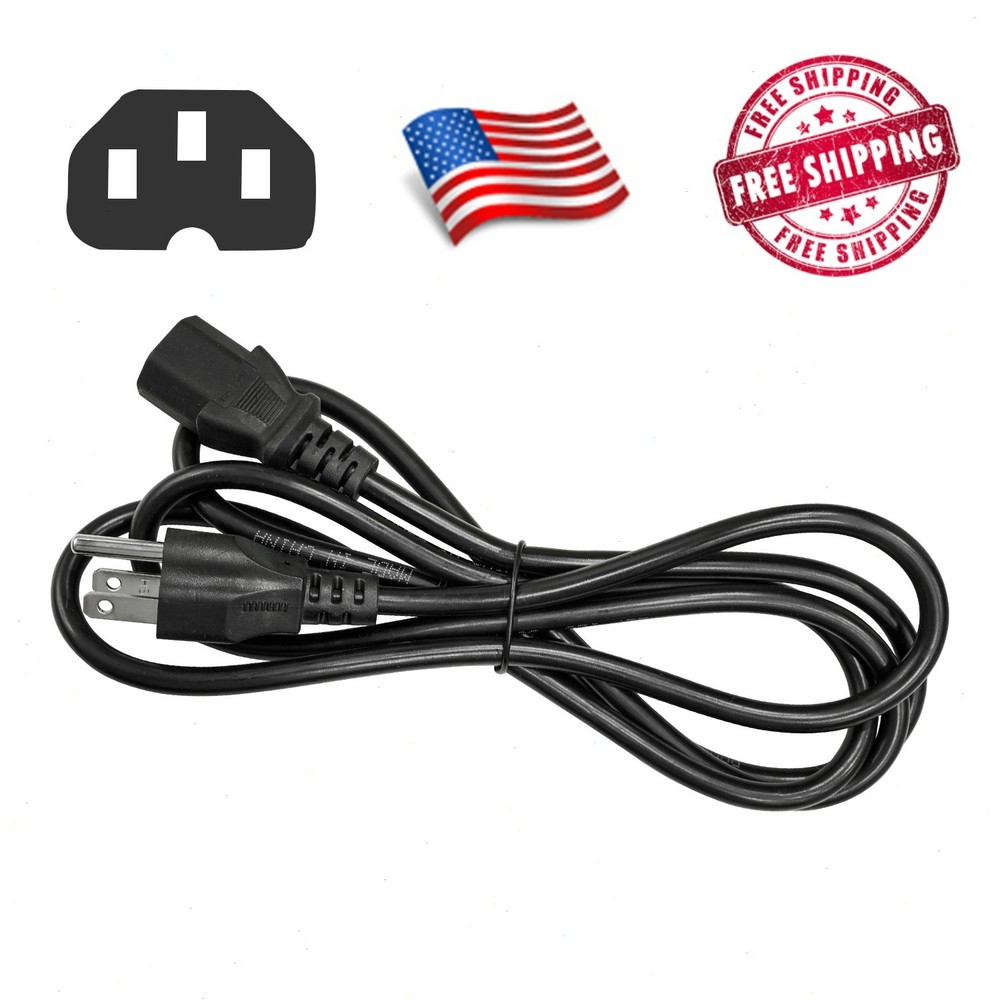 3 Prong Replacement AC Power Cord Cable US Plug for PC Desktop Dell XBox Cisco