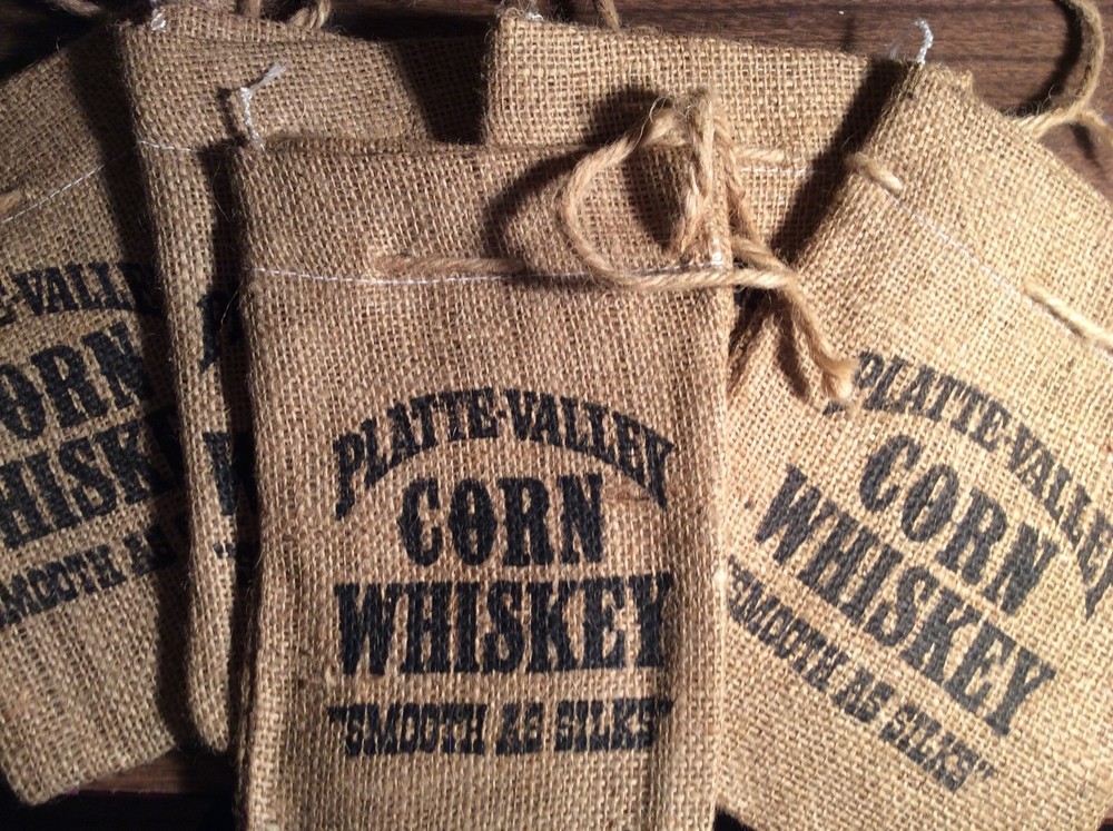 Platte Valley Corn Whiskey Burlap Bag
