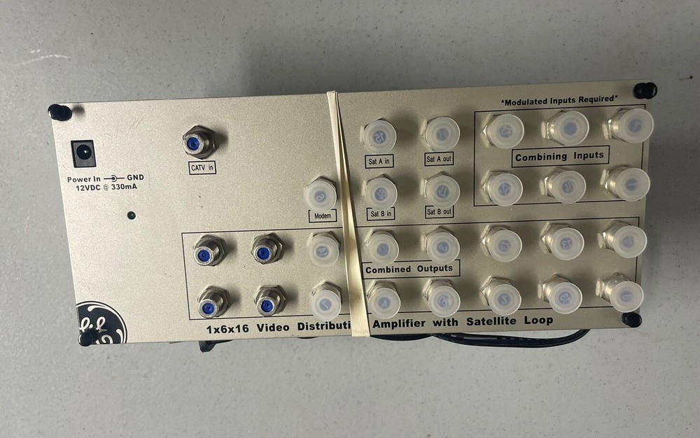 GE 1x6x8 Video Distribution Amplifier with Satellite Loop