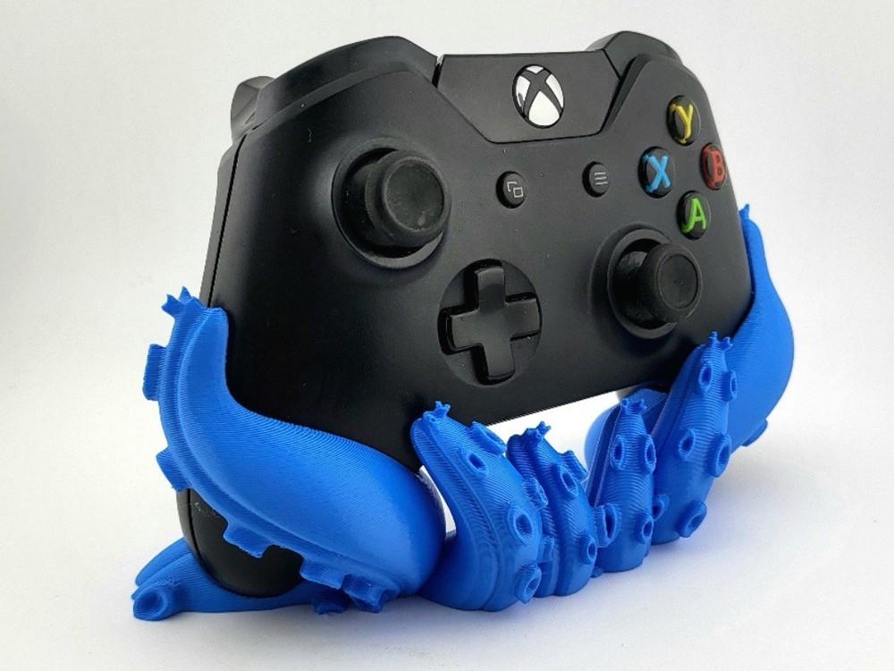 Blue Octopus Tentacle Controller Stand for Microsoft Xbox One, Clips On