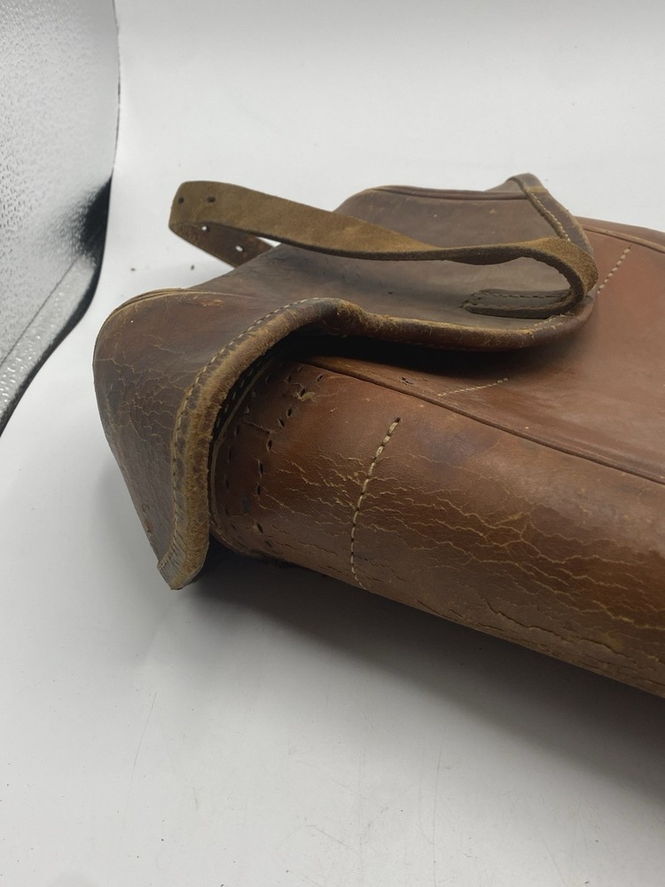 WWII German Leather Cavalry Saddle Bag Bdq. 43 Marked