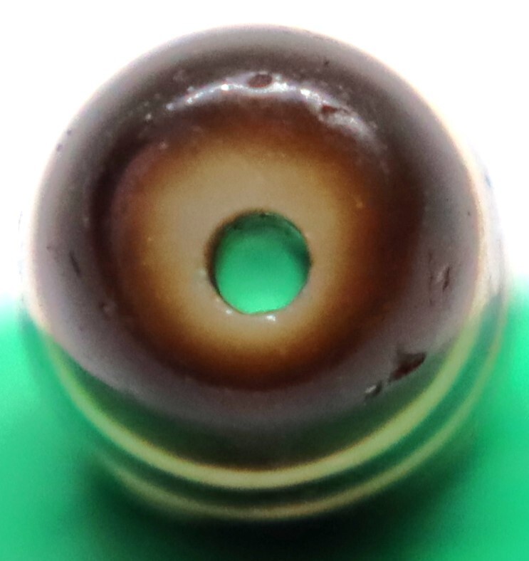 beautiful ancient two eyes agate bead size 30.2mm/10.7mm