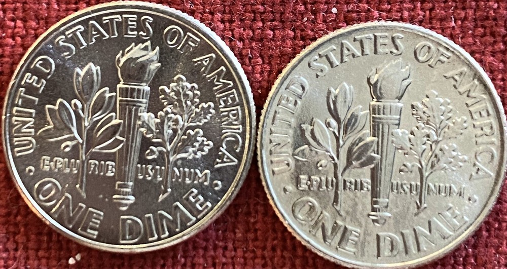 2019 P & D Roosevelt Dimes - BU (two coins)