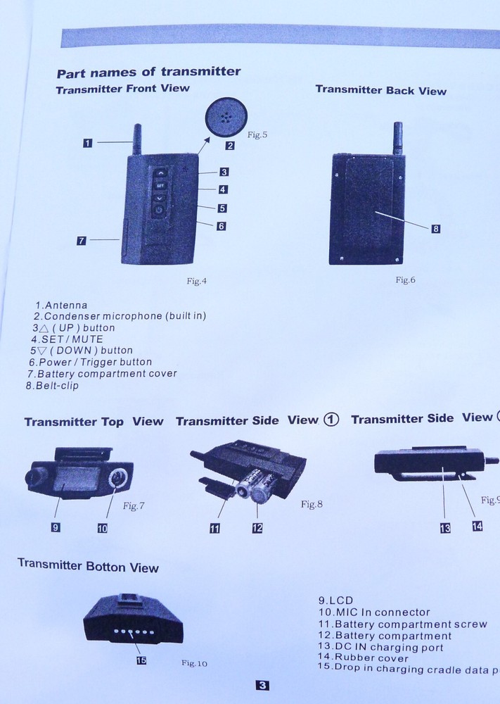 Panasonics Arbitrator Wireless UHF Transmitter + Receiver Microphone System