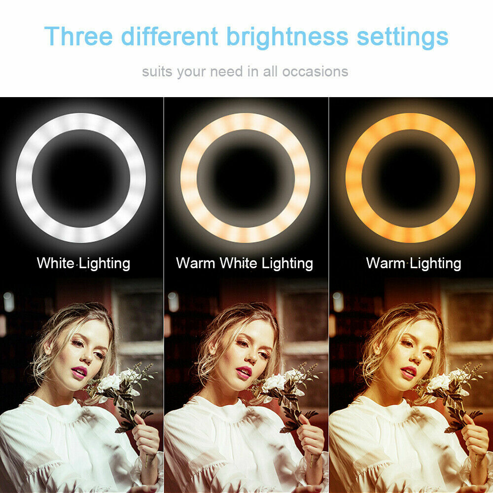 Floor/ Desktop Tripod Stand Tablet Holder LED Selfie Ring Light for iPad Studio