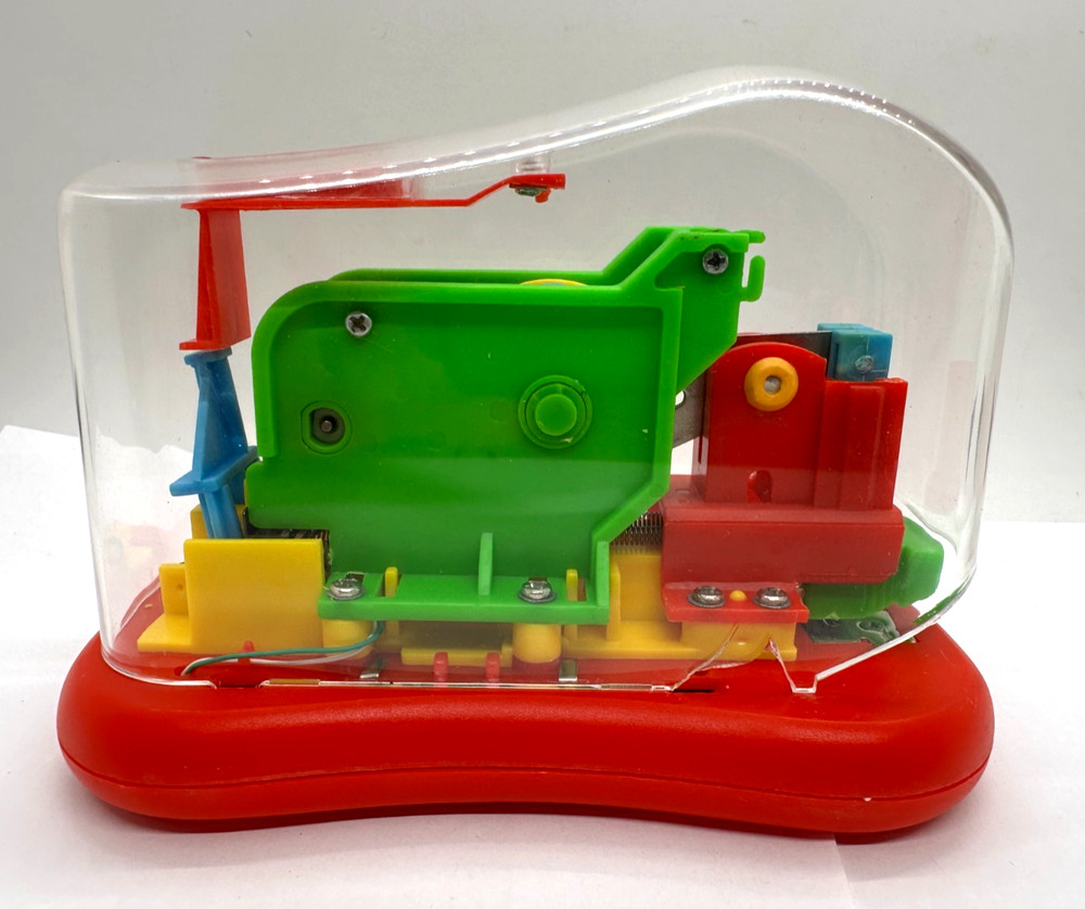 VTG 80s Battery Operated Stapling Machine Clear Electronic Stapler (NOT WORKING)