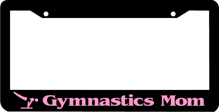 GYMNASTICS MOM pink  License Plate Frame