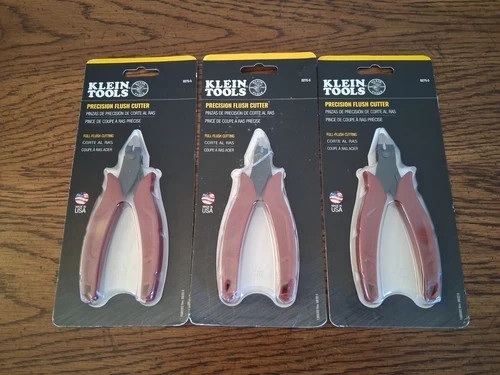 Lot of 3 Klein Tools Precision Flush Cutters D275-5