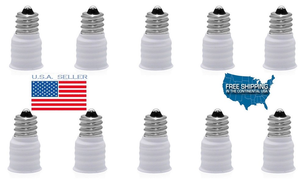 10PC E12 to E14 Smaller Socket Base LED Bulb Lamp Light Adapter Converter Holder