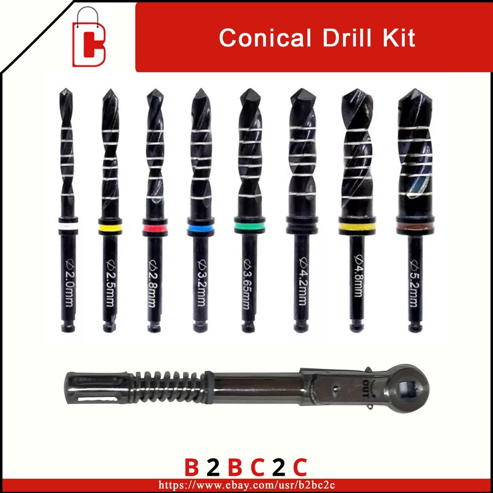 Dental implant drill external irrigation instruments 28pcs Ø2.0mm stopper tools