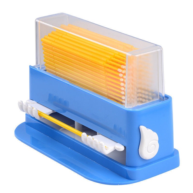 Dental Plactic Micro Brush Applicator Dispenser Container + 400 Pcs Disposable