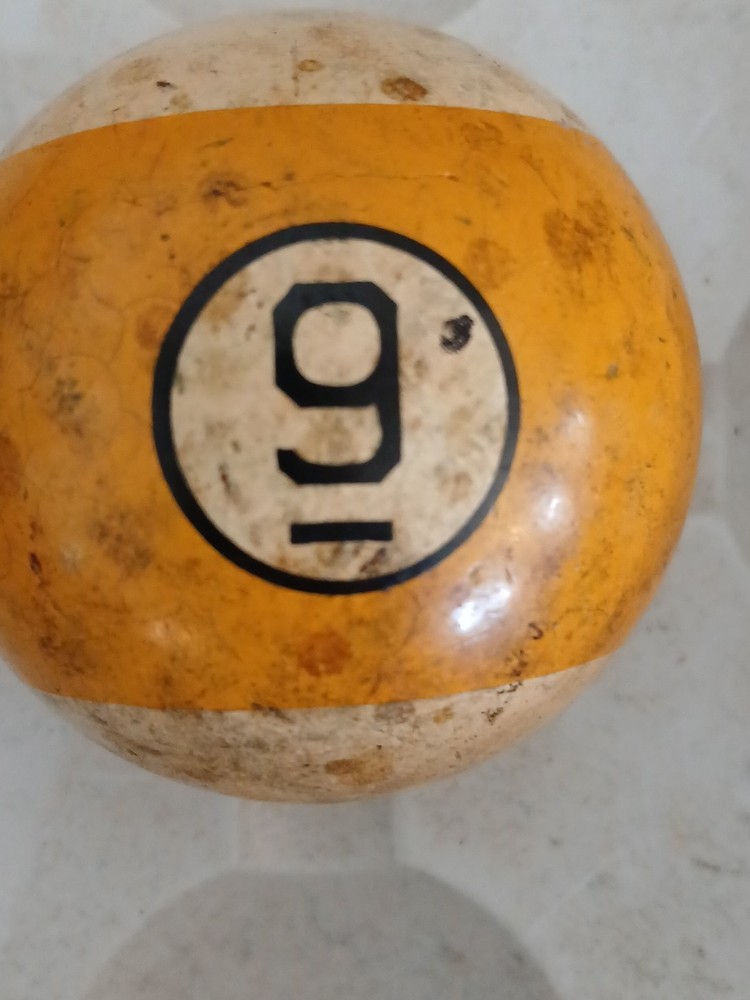 Vintage Billiards Pool Ball 9.