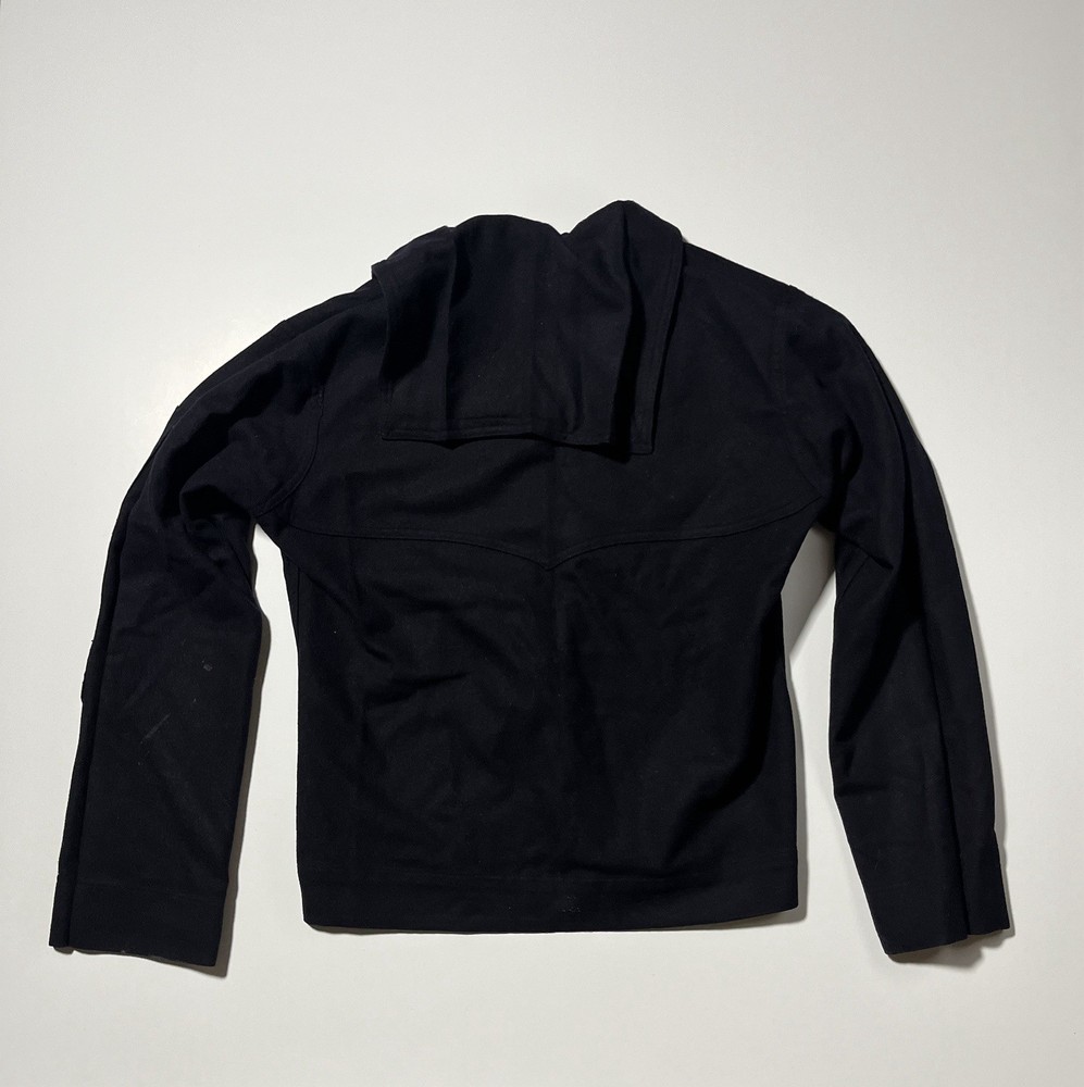 Vintage US Navy Cracker Jack Sailor Uniform 100% Wool Top Pullover Badges