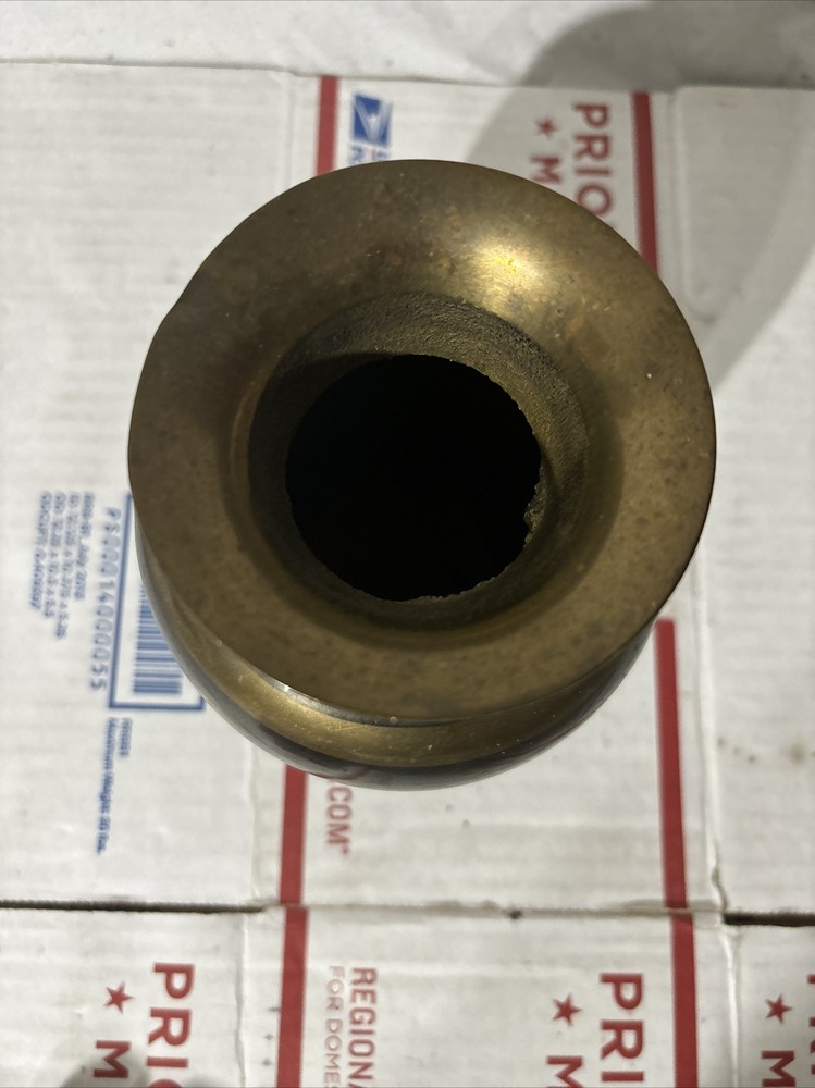 vintage Solid Brass Vase Made In India 6”
