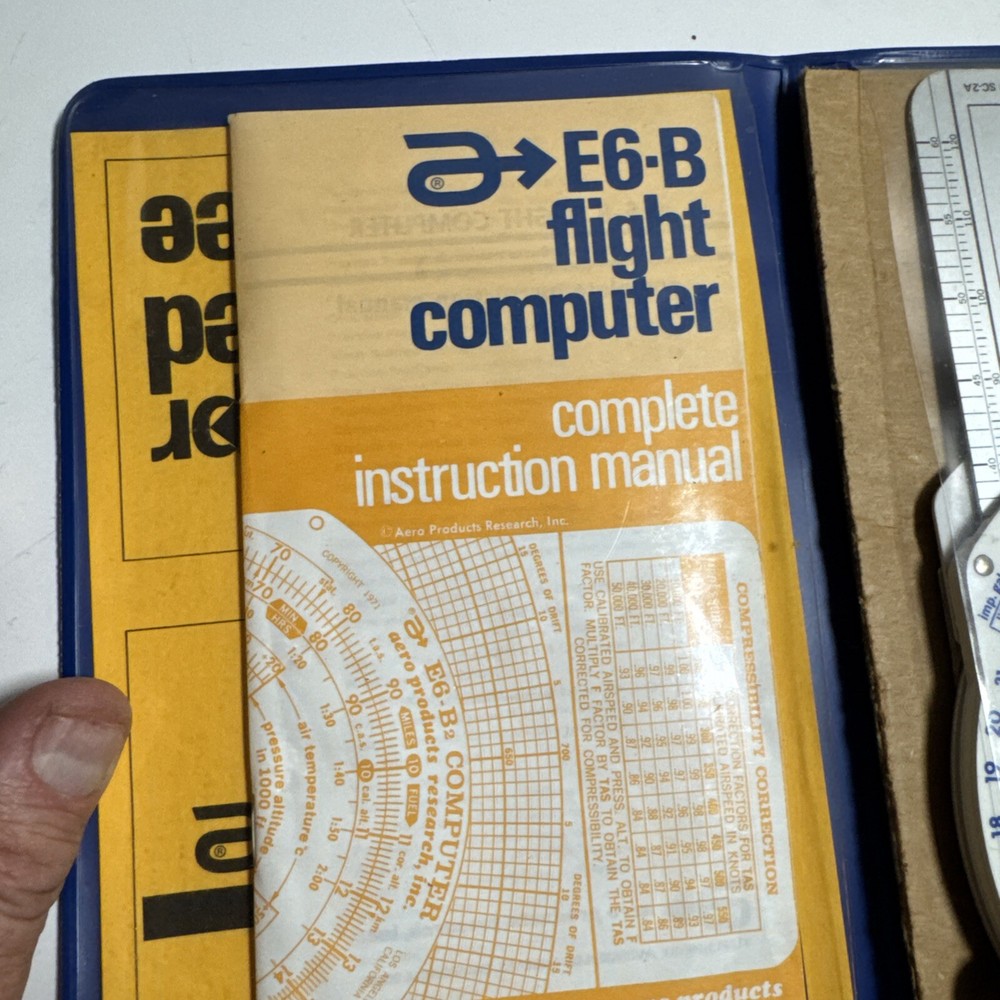 asa E6-B Metal flight computer With Case And Manual