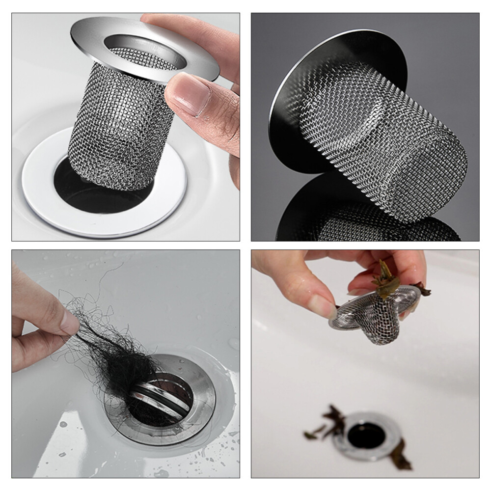 Sink Mesh Strainer Basin Stainless Sink Filter Debris Drain Stopper Filter